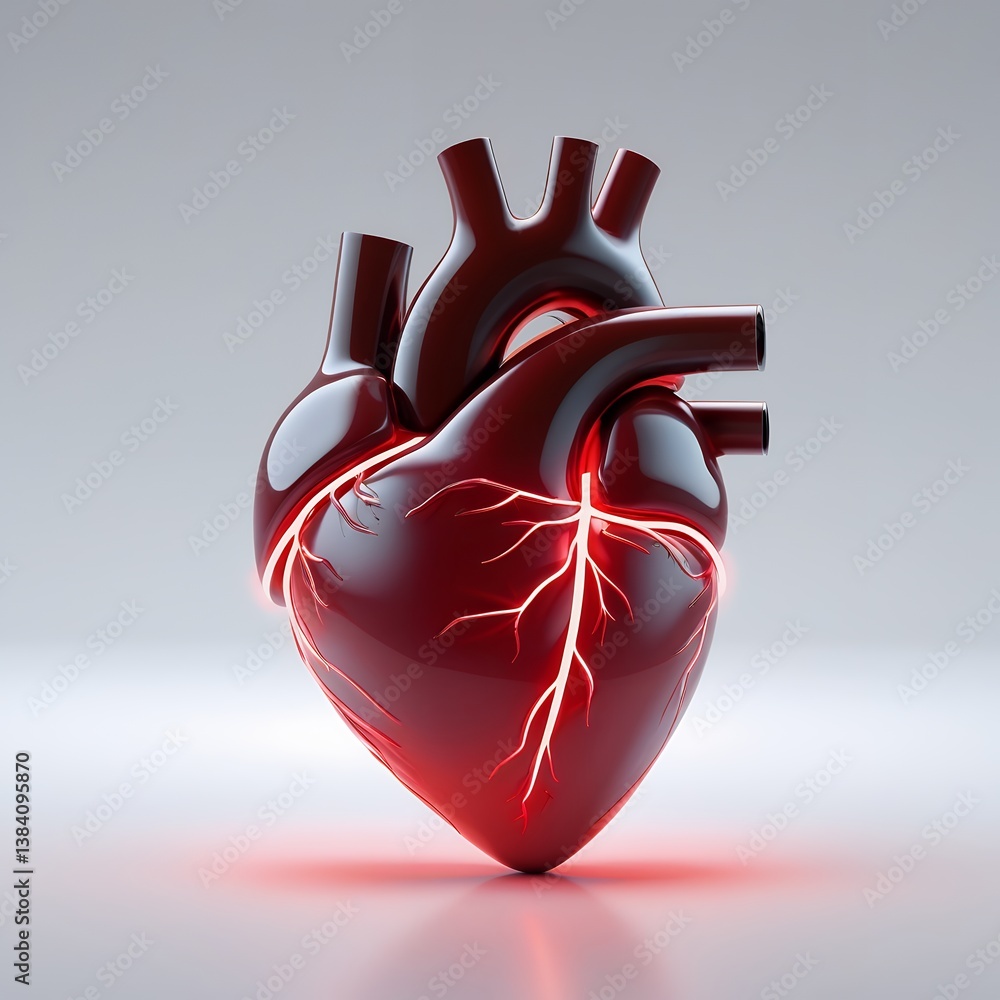 custom made wallpaper toronto digital3d rendered illustration of a human heart