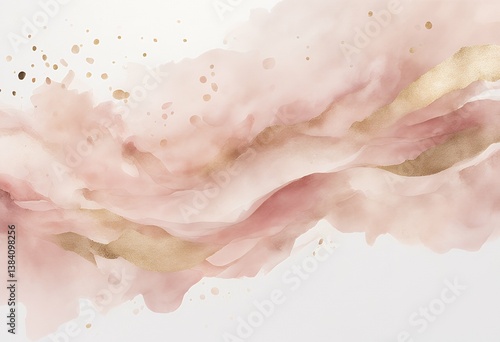 gold modern set abstract elements illustration blush poster pink wall watercolor white beige card logo background business art print ivory invitation hand-painted clip arrangement frame logotype