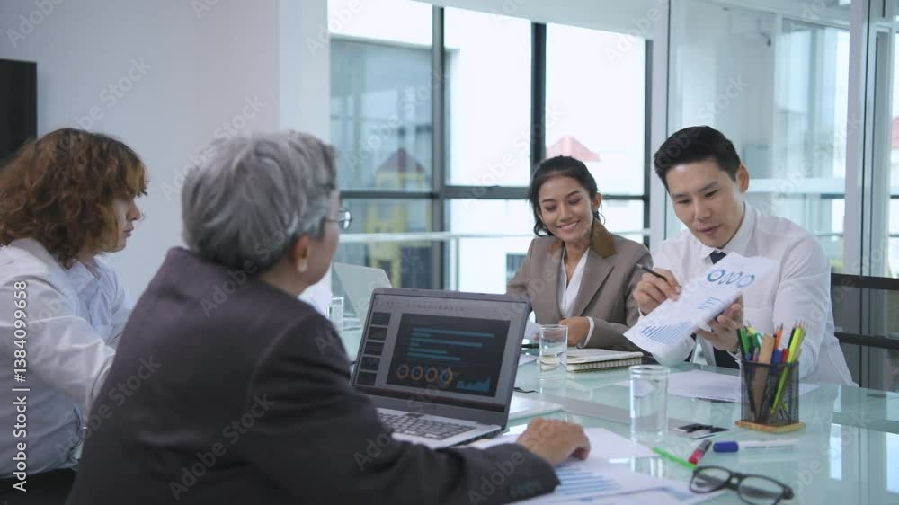 Business concept of 4k Resolution. Business people meeting with partners in conference room. Business concept of 4k Resolution. Business people meeting with partners in conference room.