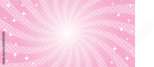 Cute Starburst pink background with sparkles