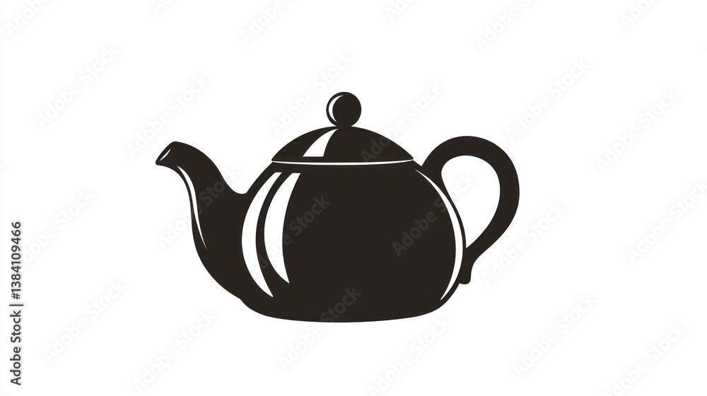 Black teapot, kitchen, still life, beverage preparation, tea