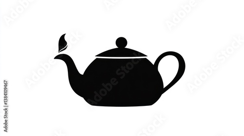Obraz na płótnie Teapot steaming, kitchen background, hot beverage, icon w salonie