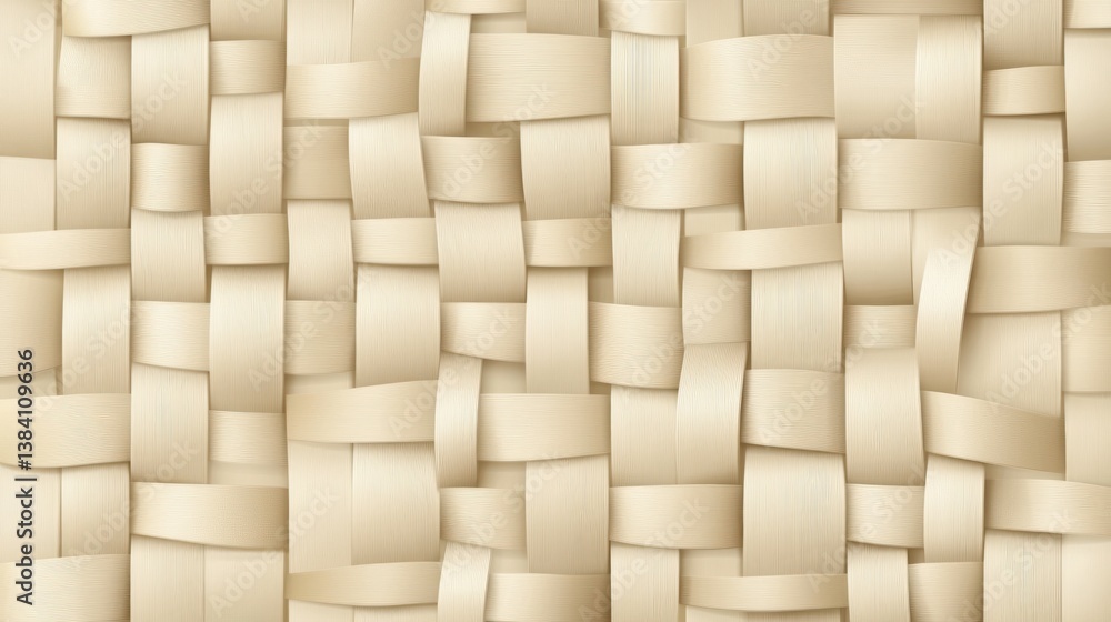Beige woven wood texture background, design