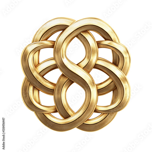 Intricate Celtic Knot Isolated on Transparent Background