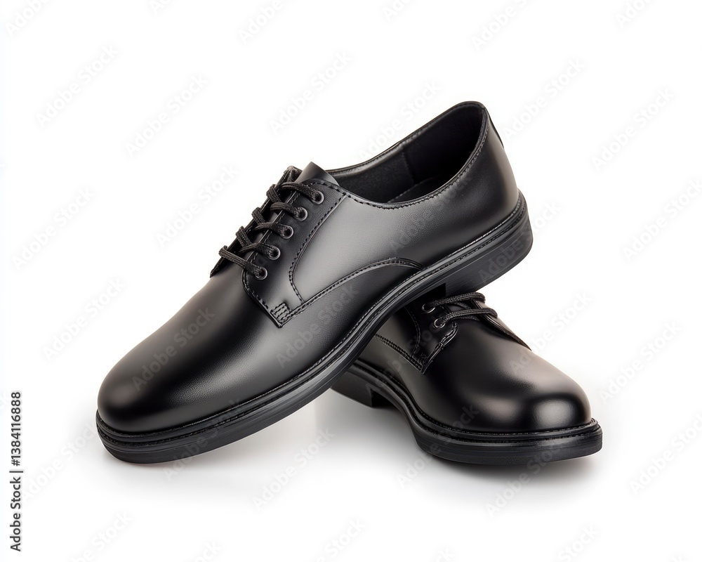 Classic Black Leather Dress Shoes Pair for Formal Occasions Still Life Classic Black Leather Dress Shoes Pair for Formal Occasions Still Life
