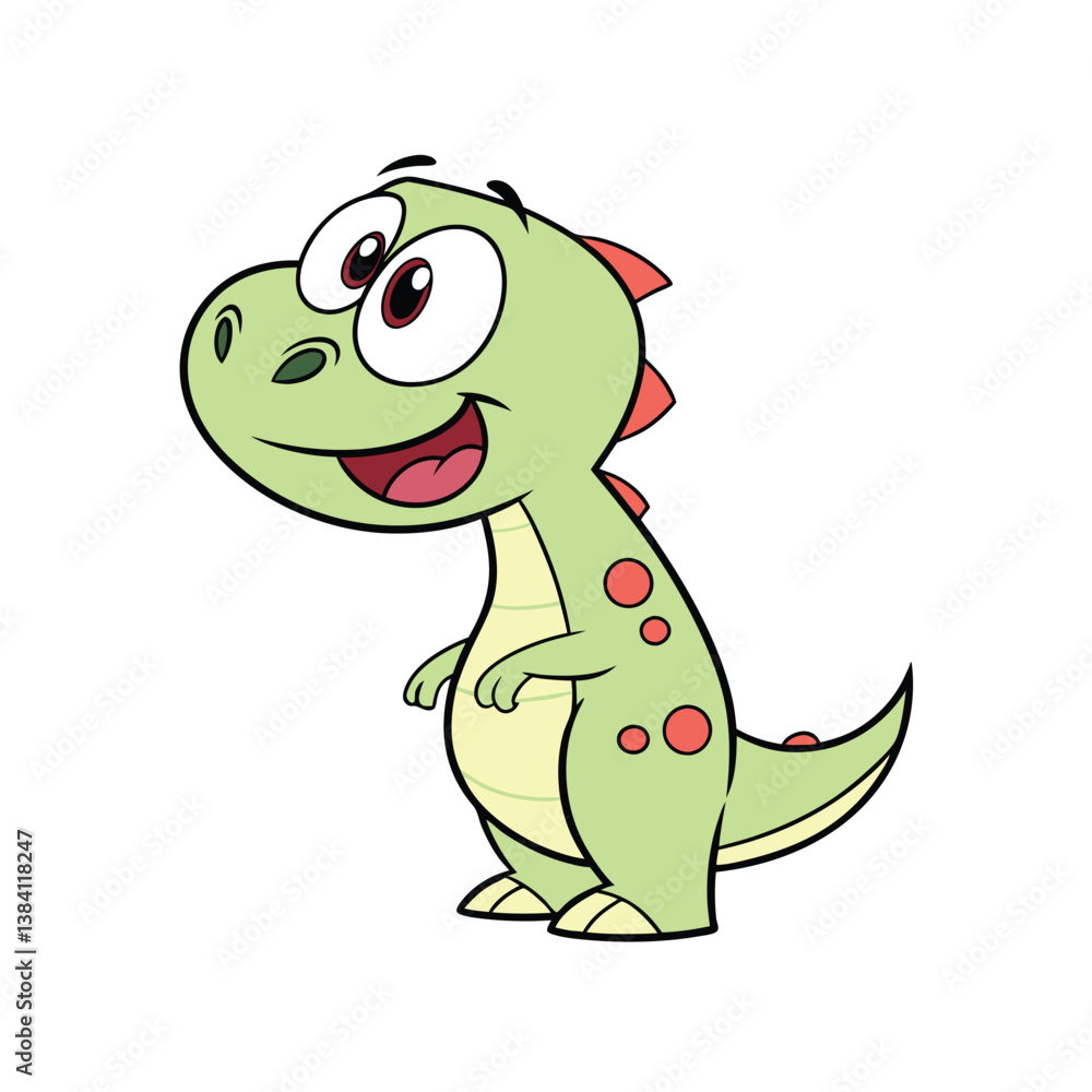 Fototapeta premium Develop a Whimsical Tango the Playful Dinosaur