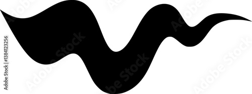 Elegant black silk fabric gracefully draped and fluttering on white background, soft waves. Horizontal footage for promotions, discount offers, social media and sales