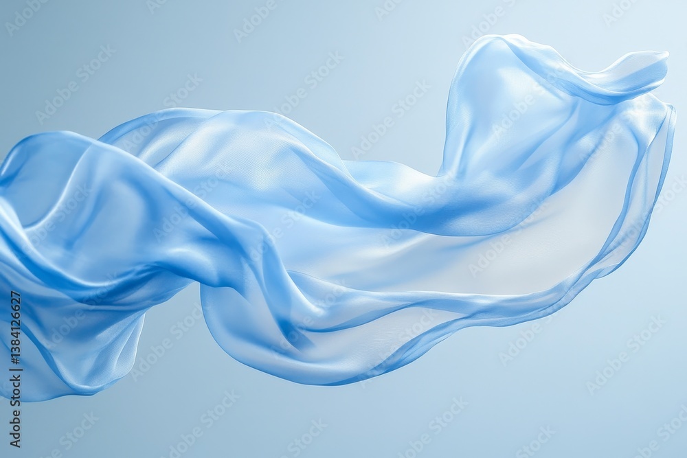 Light Blue Flowing Fabric Light Blue Flowing Fabric