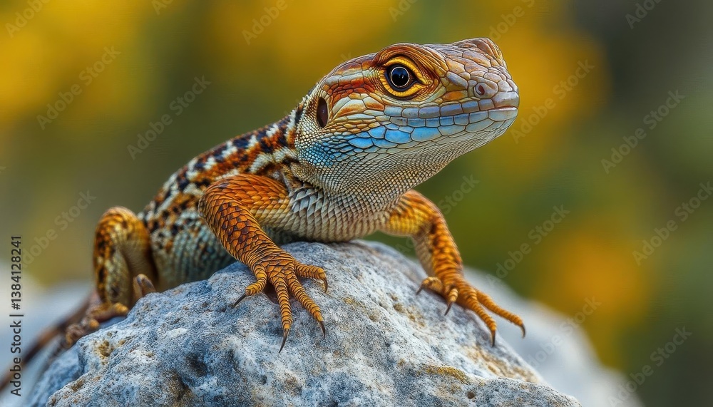 A closeup of a desert lizard basking in the sun on a rock, Desert Wildlife, Unique and natural A closeup of a desert lizard basking in the sun on a rock, Desert Wildlife, Unique and natural