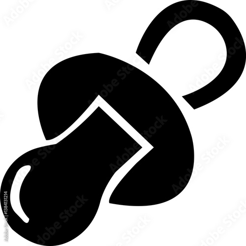 pacifier Solid icon, baby, suck