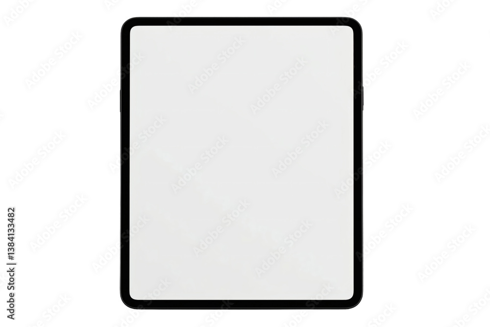 Black tablet mockup with blank screen on transparent background Black tablet mockup with blank screen on transparent background