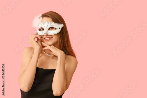 Happy young woman in white ...