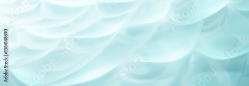 Vector illustration of a delicate and ethereal composition of light blue waves, creating a sense of calmness and purity. The minimalist design is ideal for backgrounds.