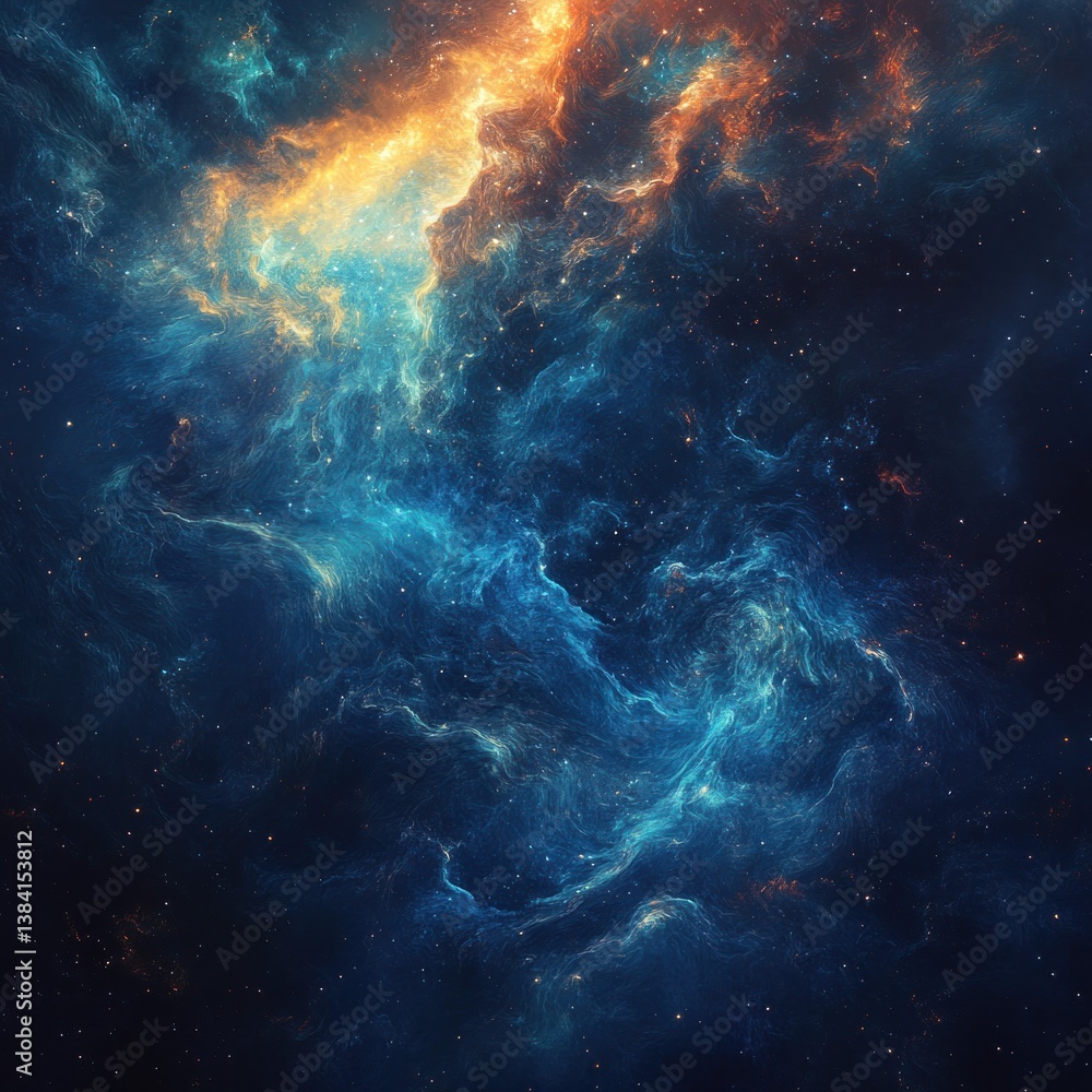 Fototapeta premium Cosmic nebula swirling in deep space (3)