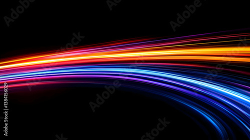 Abstract Colorful Light Trails Design