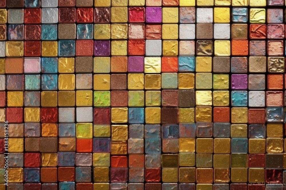 Colorful square mosaic wall pattern tile pattern Colorful square mosaic wall pattern tile pattern