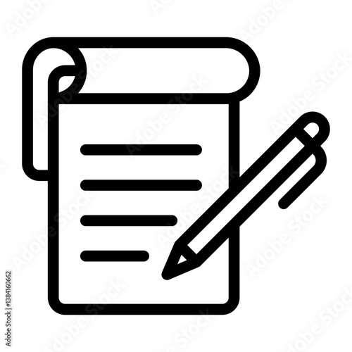 note Line Icon
