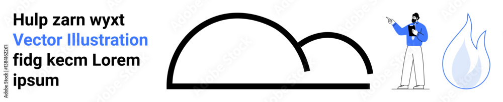 Curved black shapes, a minimalist figure holding a book or tablet, and a flame graphic. Ideal for education, technology, creativity, teamwork, inspiration, minimal art and a simple landing page Curved black shapes, a minimalist figure holding a book or tablet, and a flame graphic. Ideal for education, technology, creativity, teamwork, inspiration, minimal art and a simple landing page