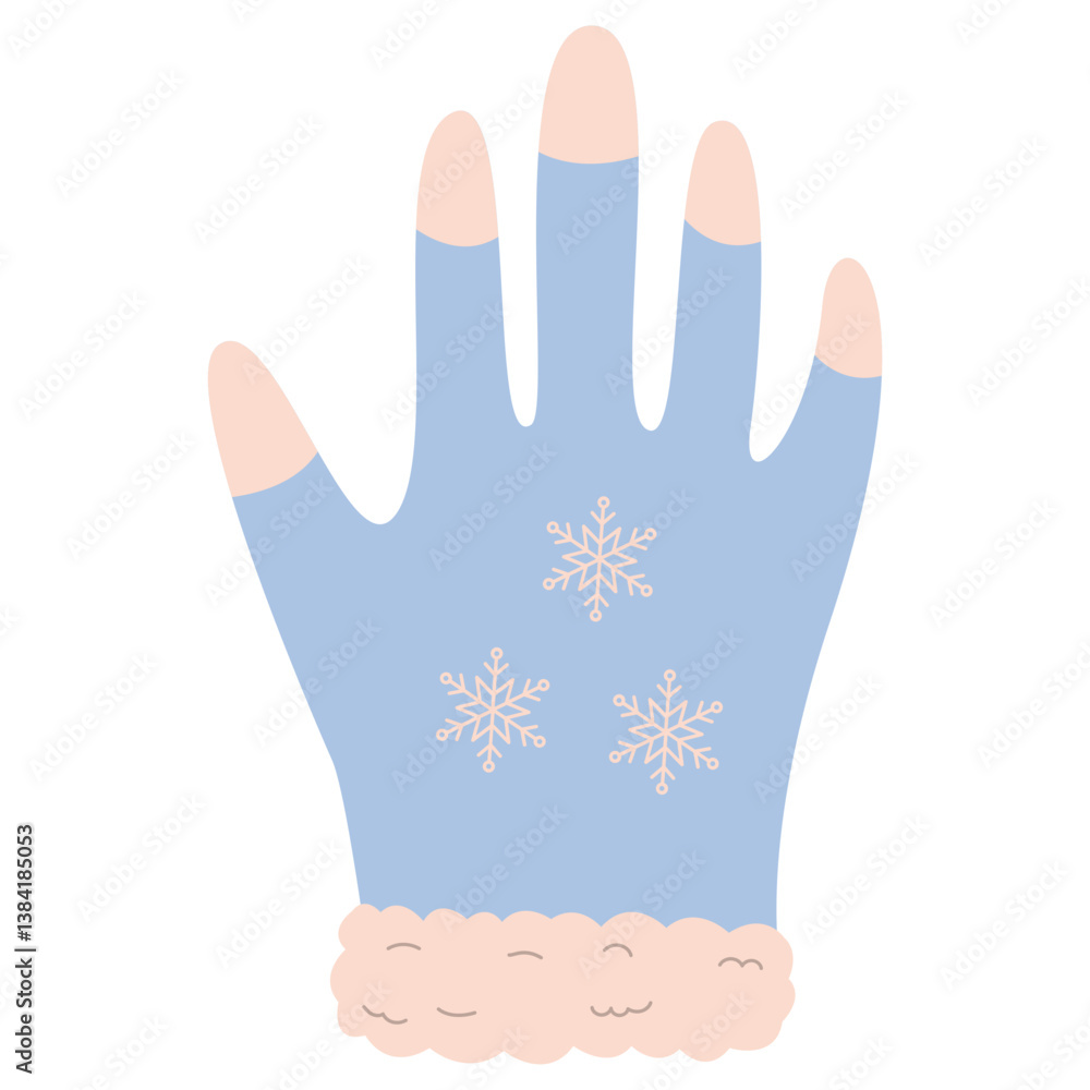 Obraz premium Winter Cute Gloves Illustration
