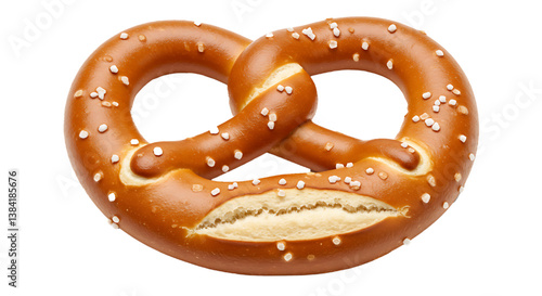 Salty pretzel  isolated on white background 