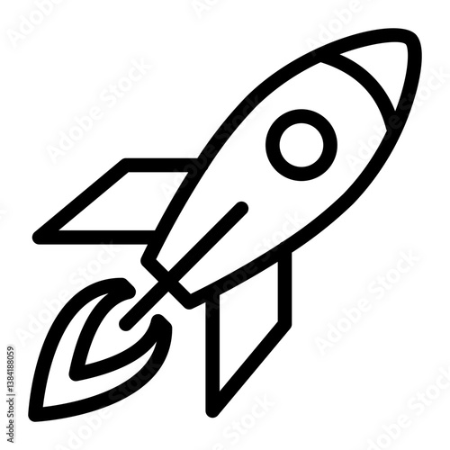 rocket Line Icon