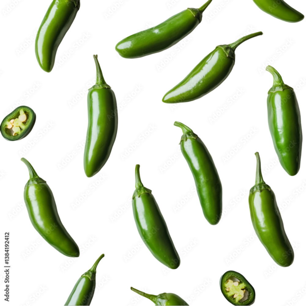 Jalapeño Peppers: Background, Texture Jalapeño Peppers: Background, Texture