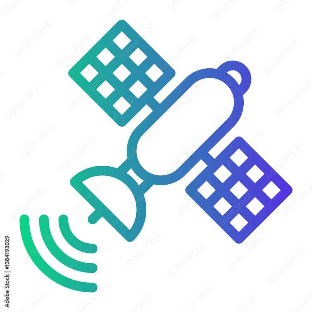 satellite Line Gradient Icon satellite Line Gradient Icon