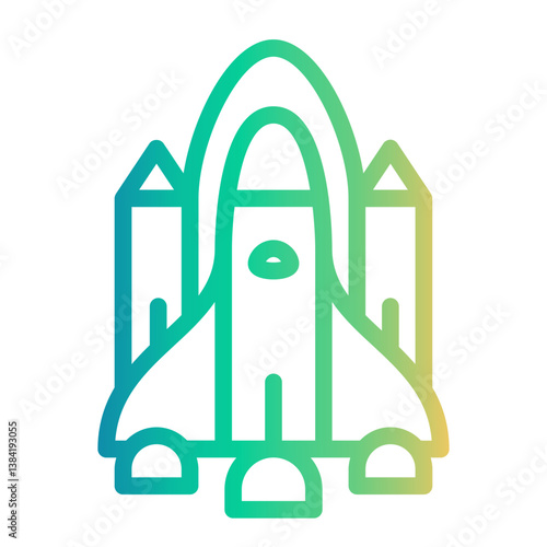 spacecraft Line Gradient Icon