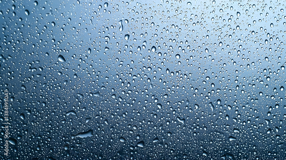 Obraz premium Closeup View Of Water Droplets On Glass