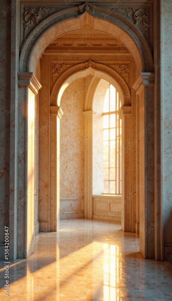 Delicate golden light casts a warm glow on a intricate marble frame, architecture, marble Delicate golden light casts a warm glow on a intricate marble frame, architecture, marble
