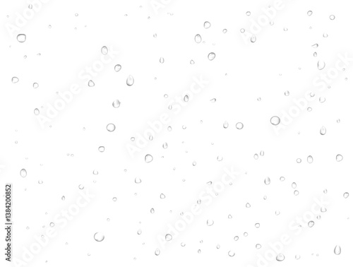 Vector illustration of a water droplet on glass, showcasing a textured background with a rain-inspired vector splash effect.