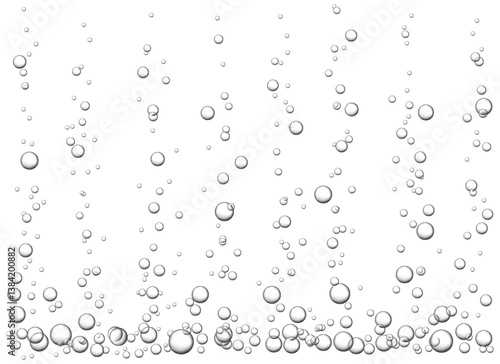 A vector illustration of fresh champagne flow with air bubbles, capturing the effervescent charm of a celebratory drink. Perfect for party themes!