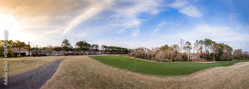 Obraz na płótnie Neighborhood street, lake and nature photos of Little River, South Carolina w salonie