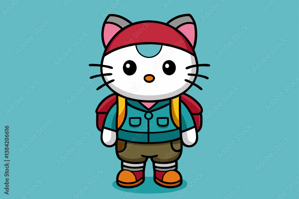 cartoon cat with a gift cartoon cat with a gift