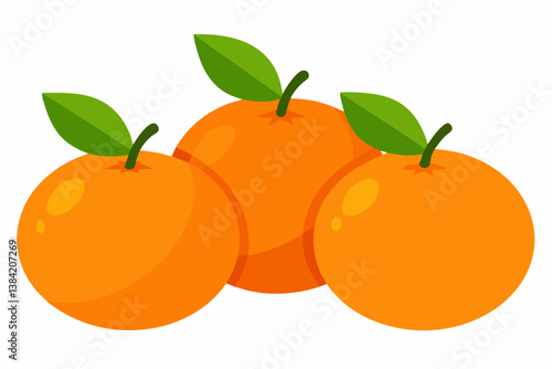 vector illustration of an orange fruit