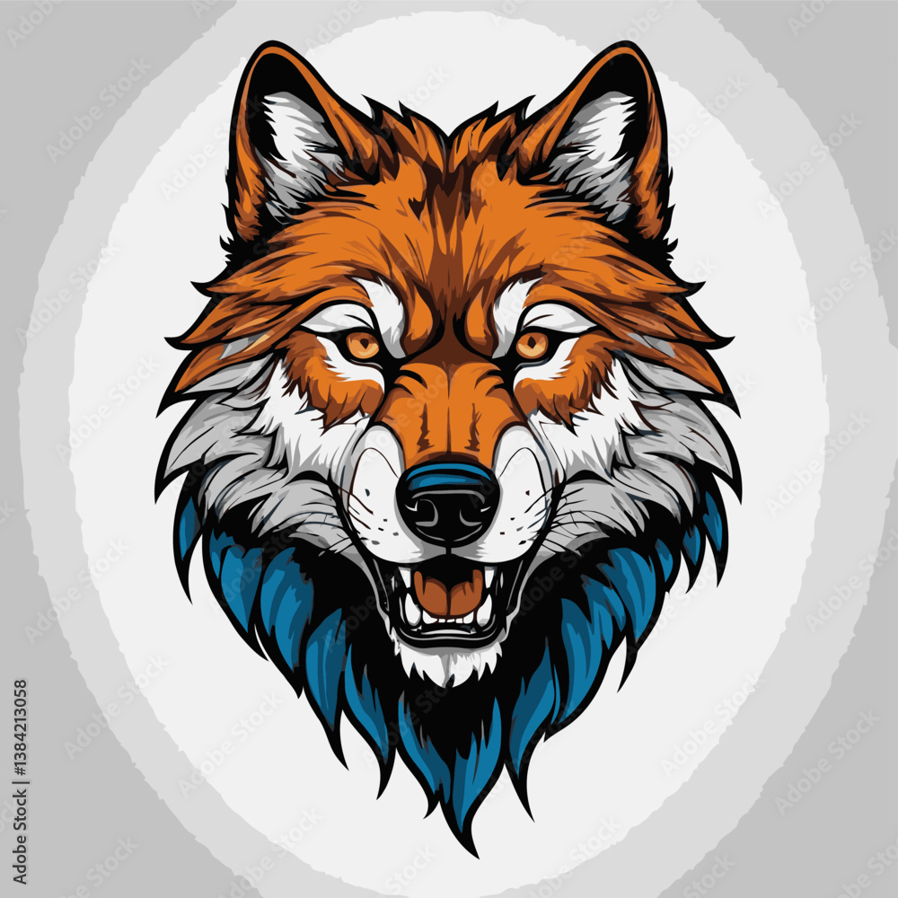 Fototapeta premium wolf head vector for design needs