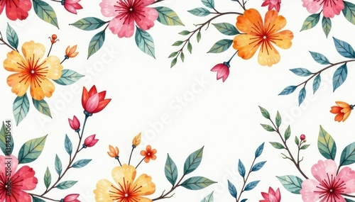 Wallpaper Mural Subtle watercolor floral design endlessly repeats , wallpaper, texture, botanical Torontodigital.ca