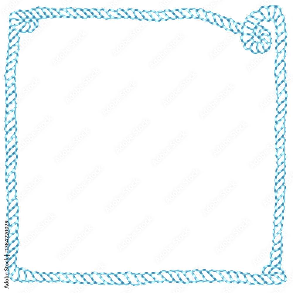 Obraz premium みずいろのねじれたロープフレーム