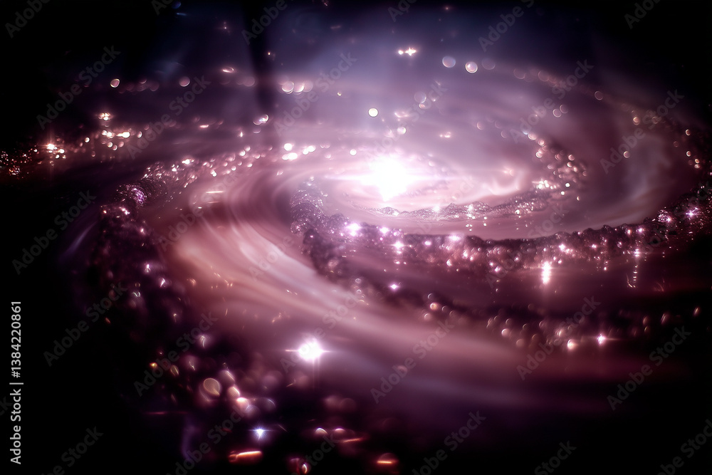 Fototapeta premium Futuristic Neon Dreams: Purple-Hued Cyberpunk and Abstract Lightscapes Collection