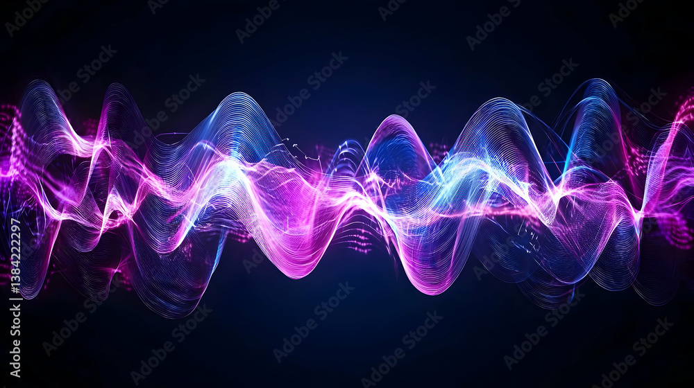 Fototapeta premium Abstract Glowing Particle Waves