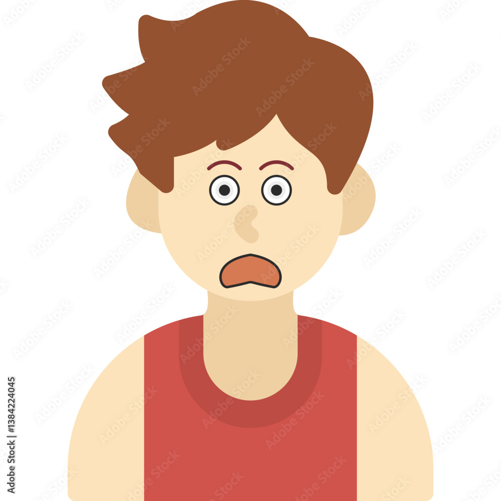 Obraz premium Fearful Boy Icon