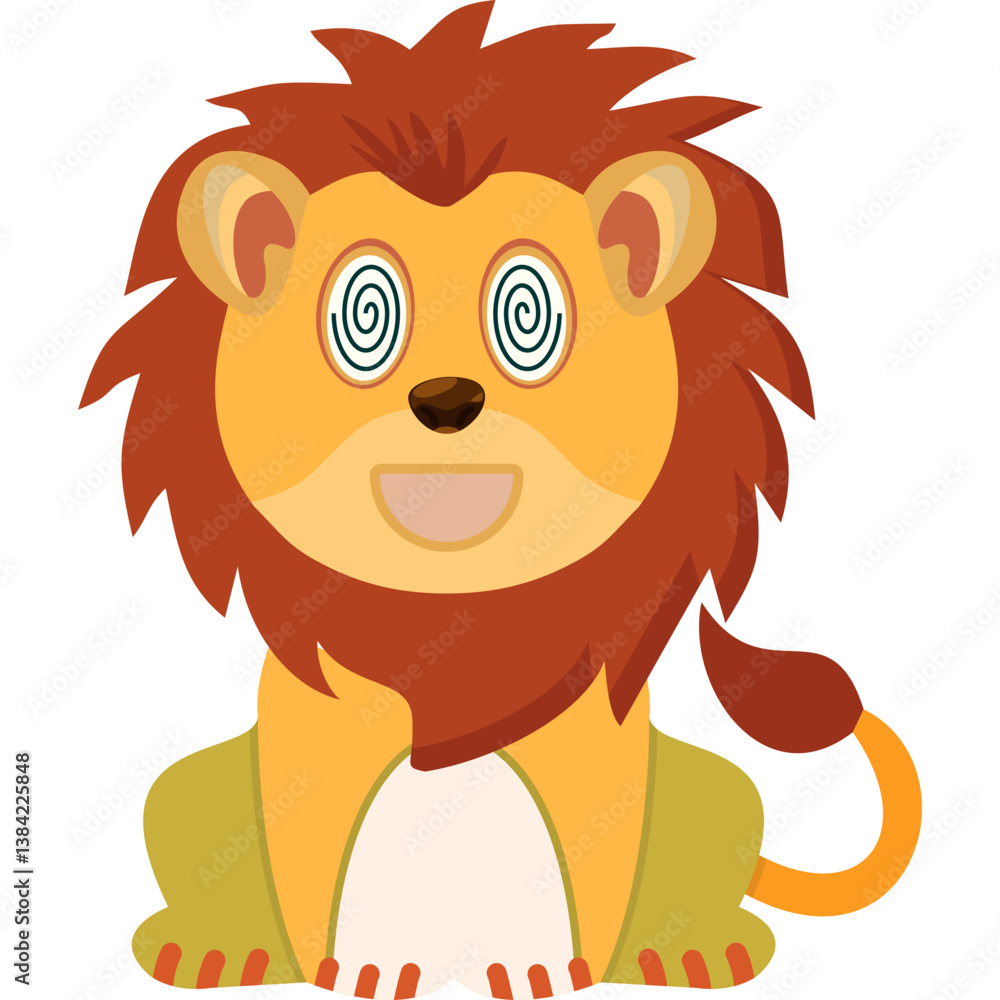 Fototapeta premium Hypnotized Lion Icon