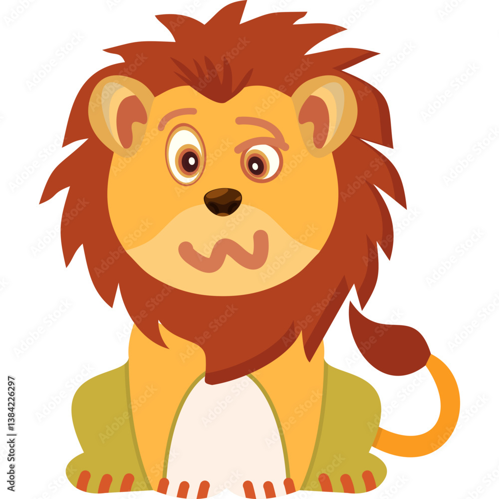 Fototapeta premium Drunk Lion Icon