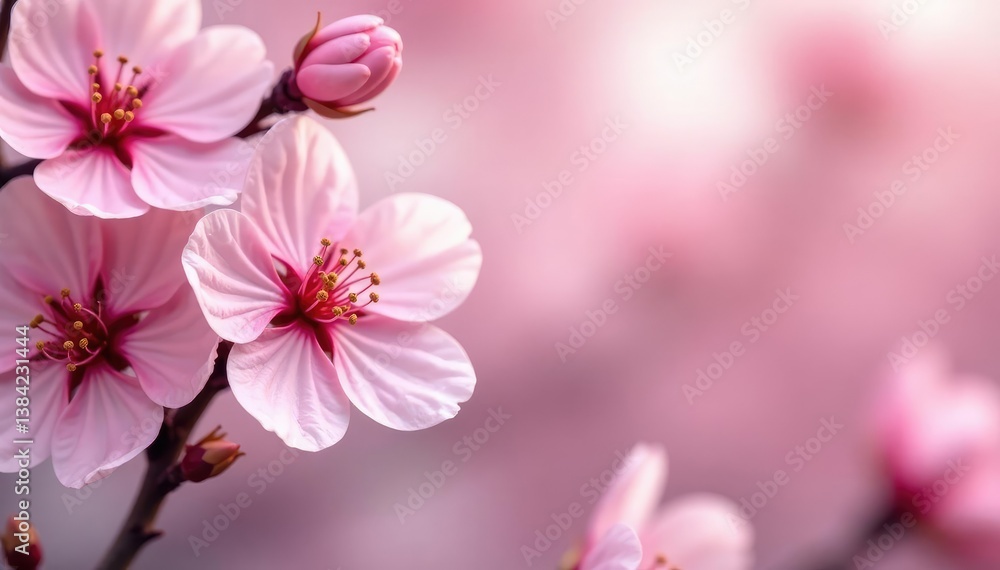 Delicate pink cherry blossoms in full bloom, creating a soft, flowing floral pattern , japanese, elegant, sakura petals Delicate pink cherry blossoms in full bloom, creating a soft, flowing floral pattern , japanese, elegant, sakura petals