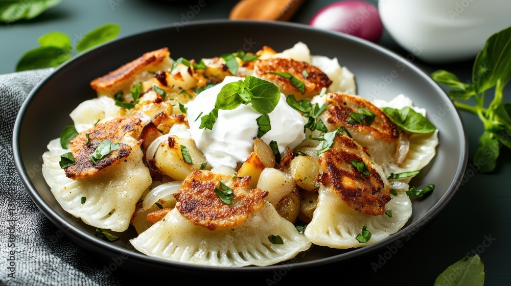 Delicious Plate of Food with Fork and Napkin Creating a Cozy Setting Delicious Plate of Food with Fork and Napkin Creating a Cozy Setting