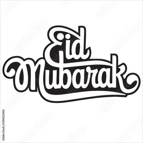 Eid Mubarak Typography