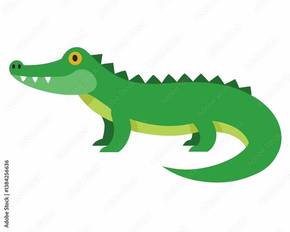 A alligator on white background. A alligator on white background.