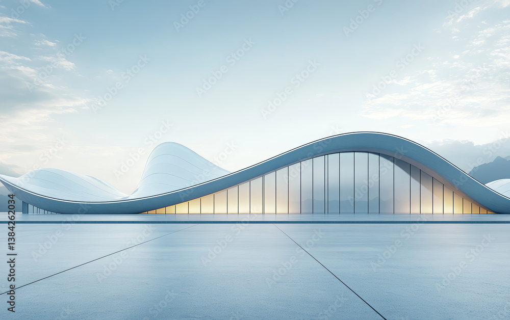Obraz premium Minimalist modern architecture and spatial structure