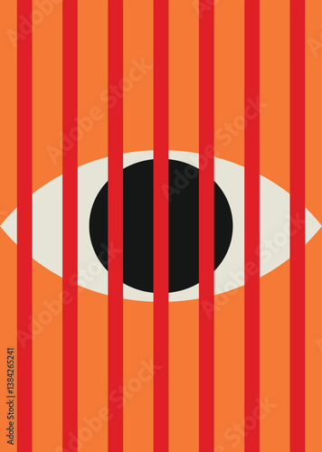 Illustration art abstract eye no see