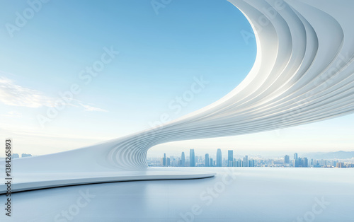 Minimalist modern architecture and spatial structure